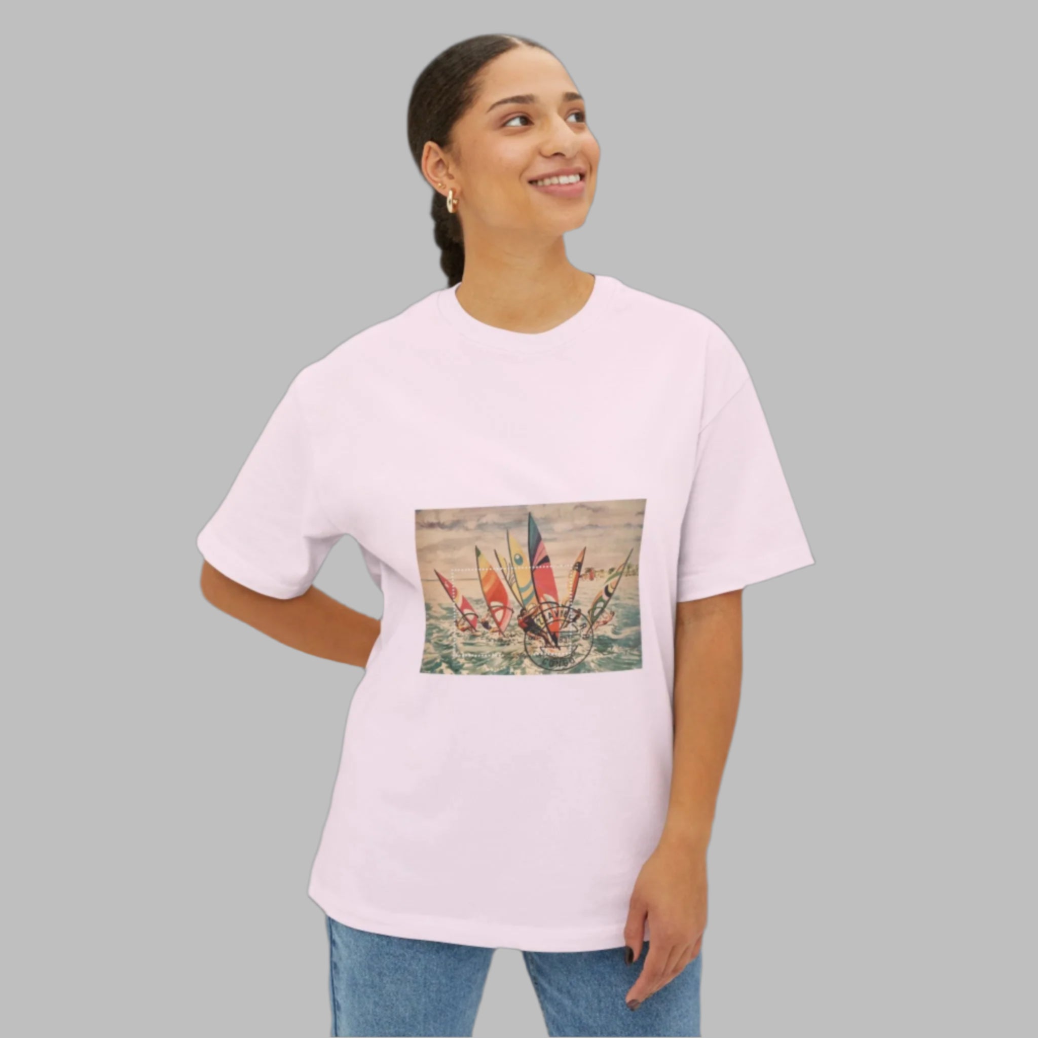 Olympic Sailing Unisex Oversized Tee, Casual Summer Shirt.