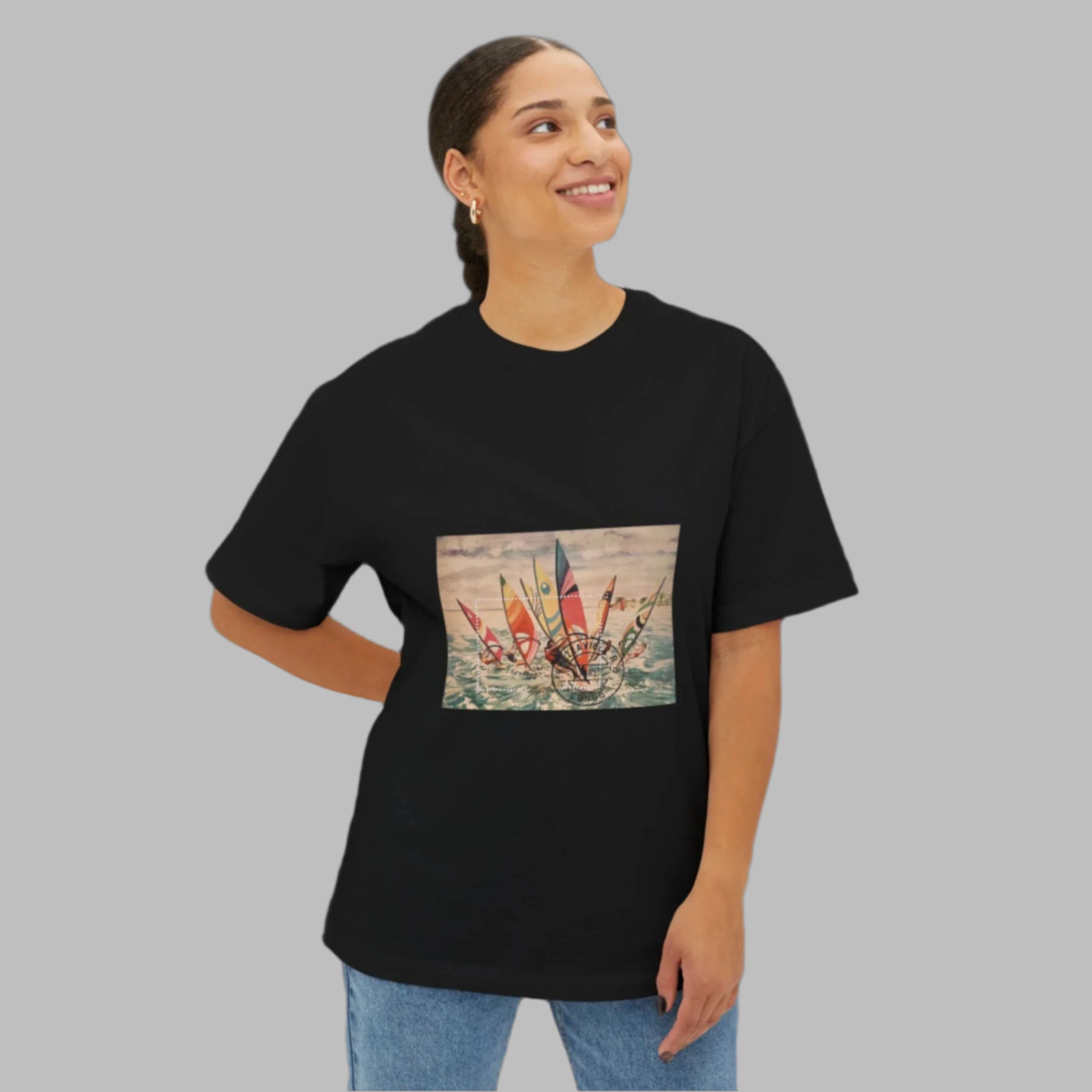 Olympic Sailing Unisex Oversized Tee, Casual Summer Shirt.